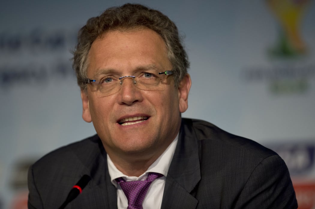 FIFA's Jerome Valcke speaks during a press conference in Sao Paulo, Brazil, on 20 January.