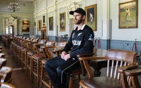 Black Caps captain Kane Williamson in the Long Room at Lord's Cricket Ground.