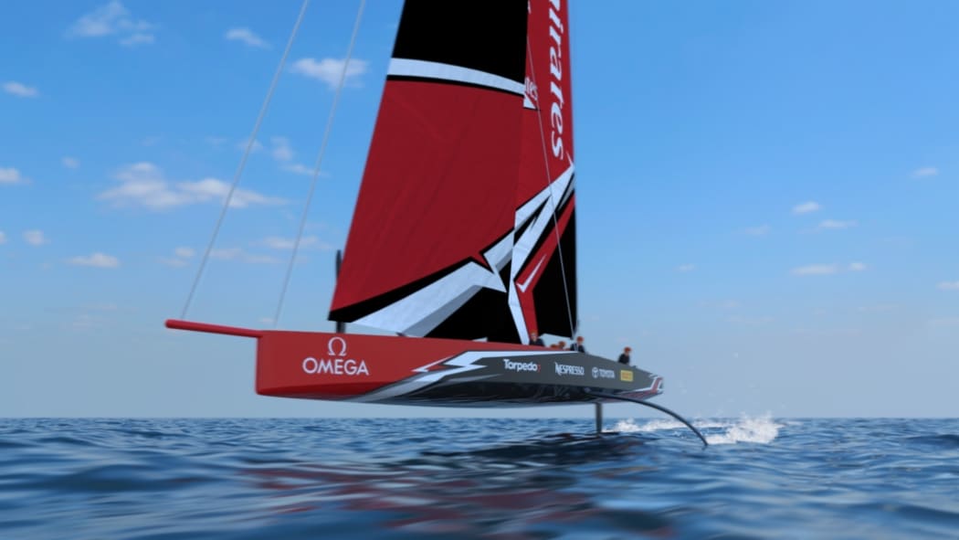 The 36th America's Cup class boat concept of the AC75.