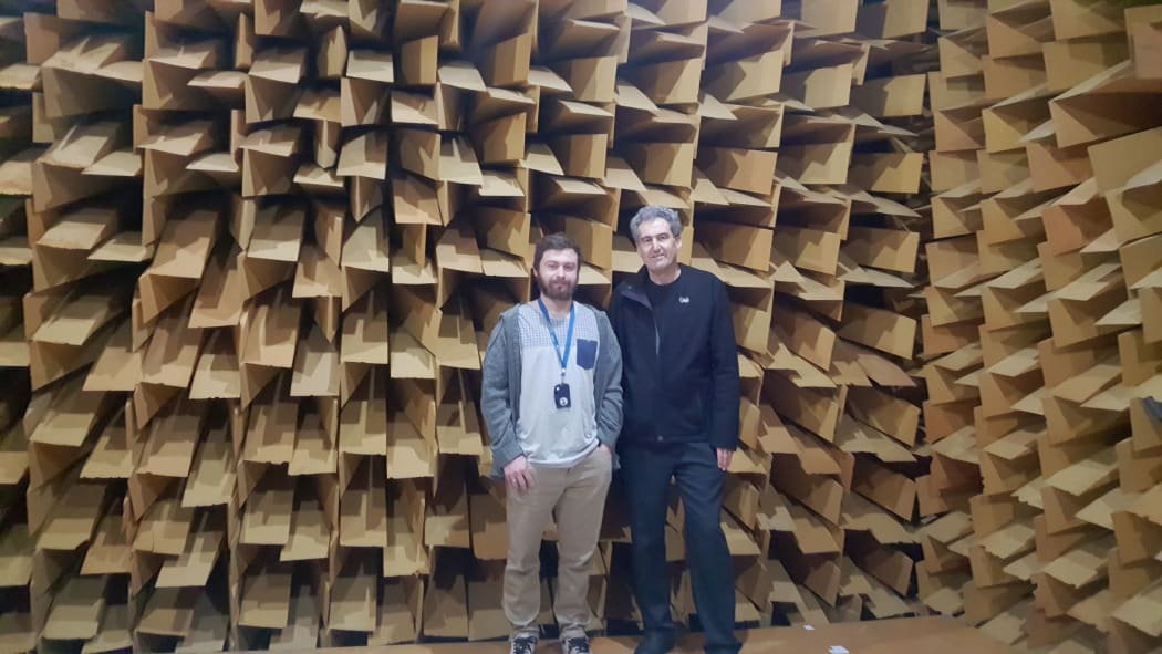 Alastair Harris and Andrew Jeffs have been brewing beer in the quietest place in New Zealand, the University of Auckland's anechoic chamber.