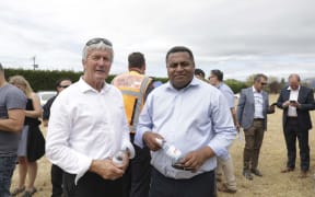 Damien O'Connor and Kris Faafoi in Nelson.