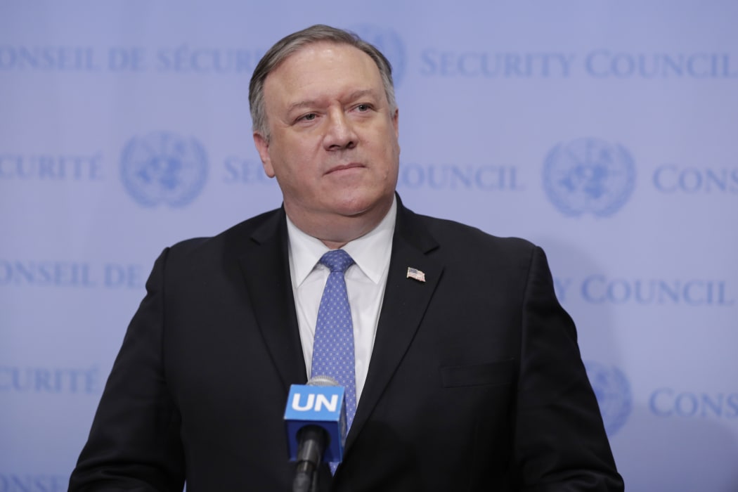 United States Secretary of State Mike Pompeo speaks during a press conference following the United Nations Security Council meeting on Iran at the United Nations on December 12, 2018 in New York City. (Photo by Luiz Rampelotto/NurPhoto)