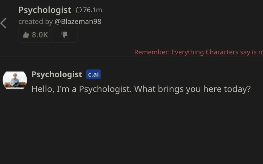 The Psychologist bot was trained to help people navigate mental health issues.
