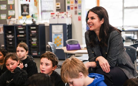 Education Minister Erica Stanford at Brooklyn School