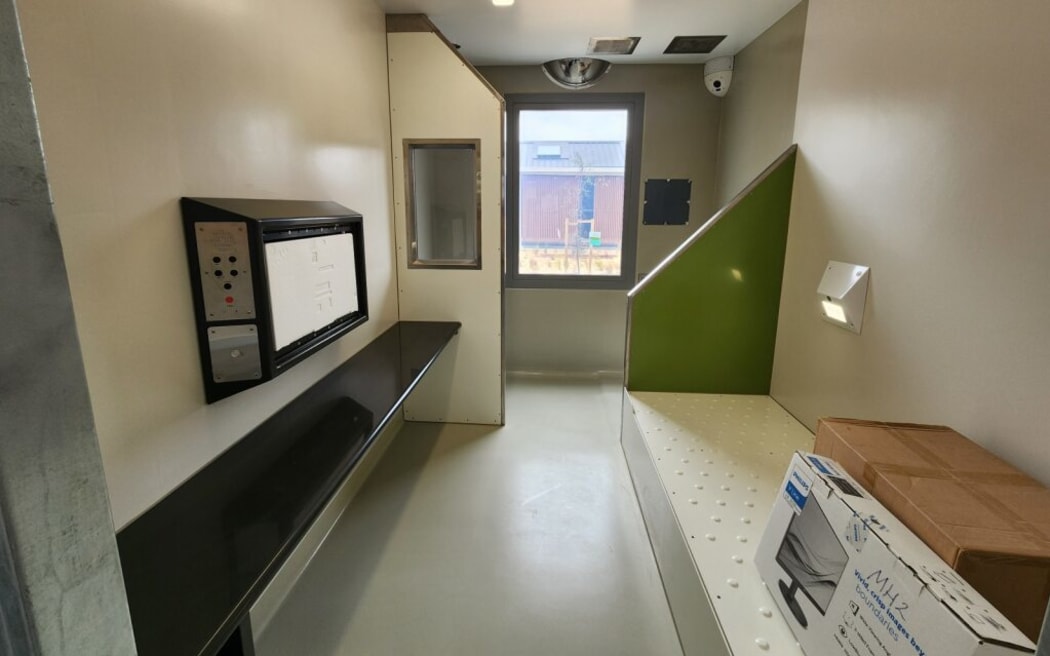 A cell in the dedicated mental health ward, Te Wai o Pure, which means the cleansing waters.