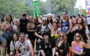 Lakes Festival attendees gather for a picture on 28 December, 2025.