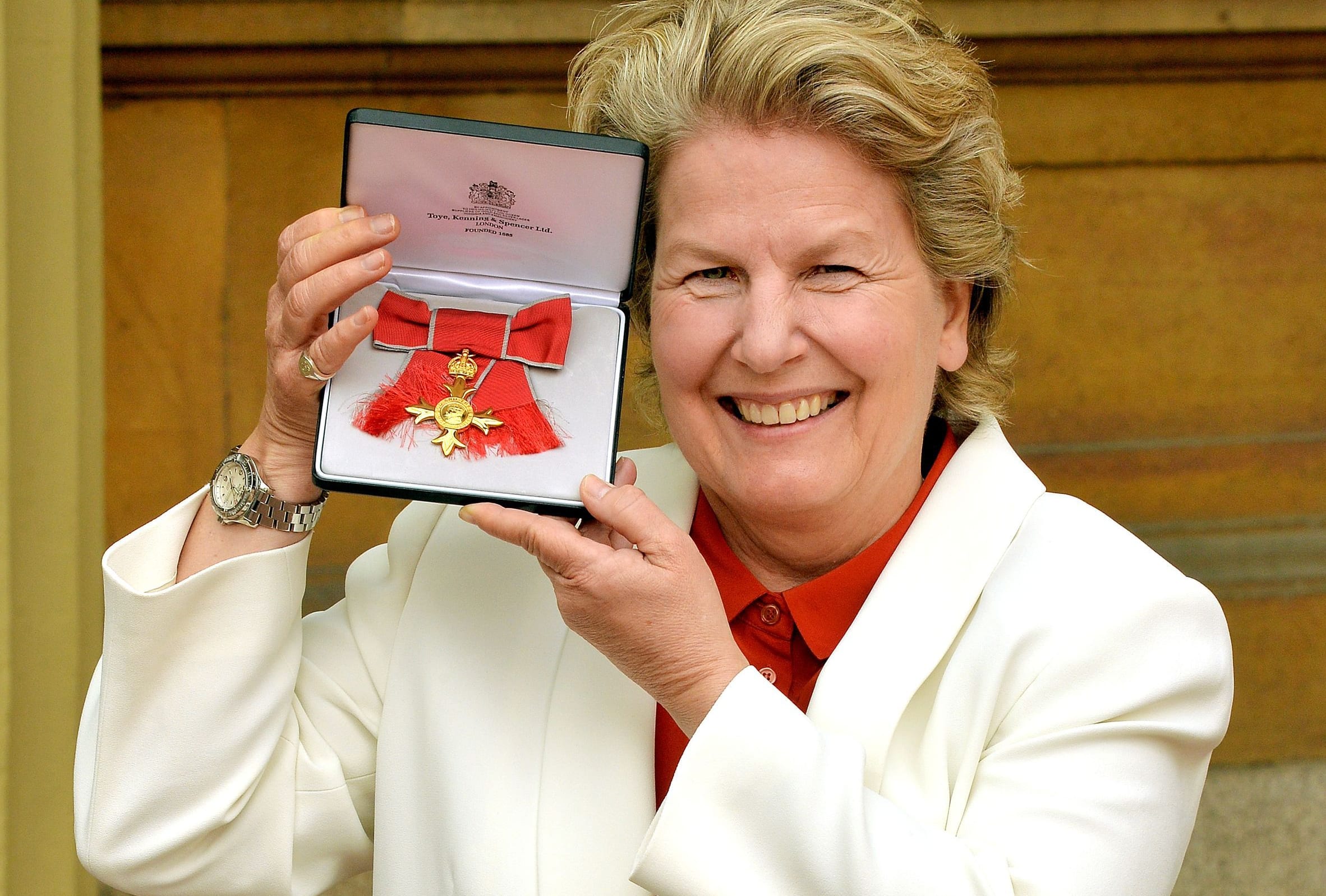 Sandi Toksvig was awarded an OBE (Order of the British Empire) in April 2014.
