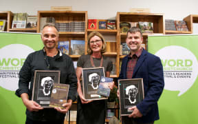 Crime Writing Award winners - Simon Bennett, Fiona Sussman, Finn Bell