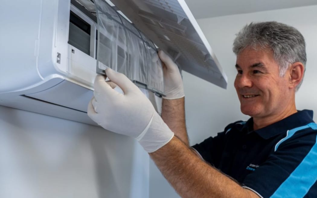 Heat pump cleaning specialist Kevin Bedford.