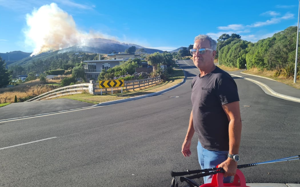 Port Hills resident Ike Houghton evacuates - he lost his home in 2017