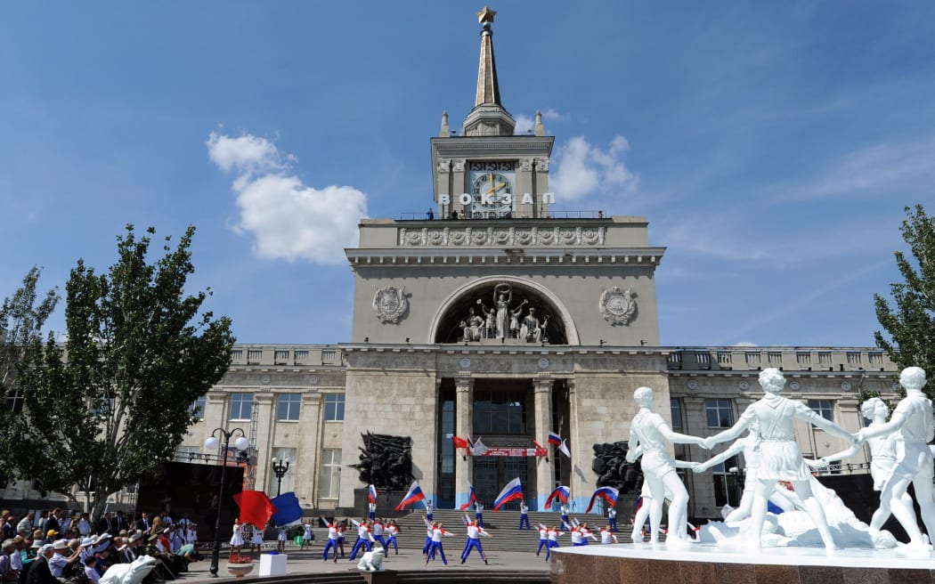 The Children's Circle Dance fountain on Volgograd's Privokzalnaya Square, which has become a symbol of the city's military history.