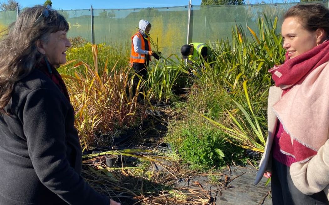 Adrienne Dalton and Manurewa MP Arena Williams at Te Whāngai Trust's Pukekohe Hub