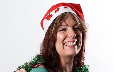 RNZ's Christmas elves: Katrina Batten aka Sugar (right) and Catriona McLeod aka Spice (left).