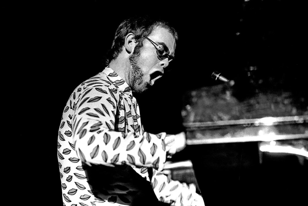 Elton John performing in Hamburg, Germany, March 1972