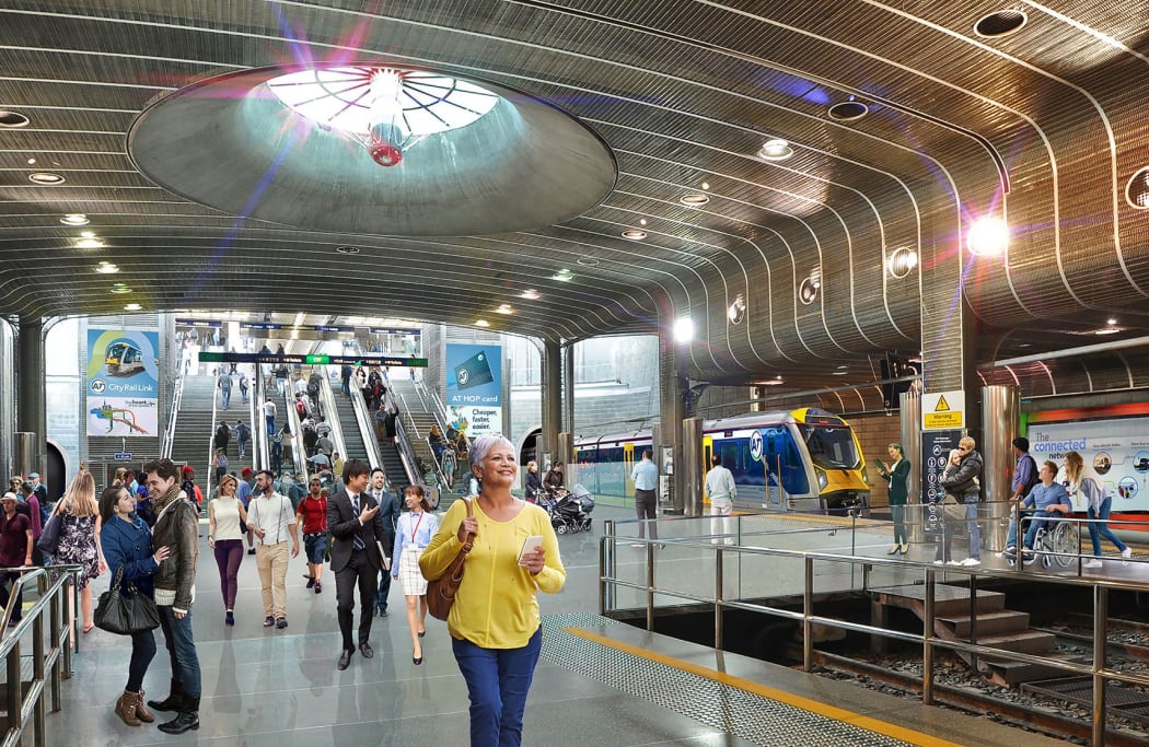 An artist’s impression of the redevelopment of Britomart Station concourse area.