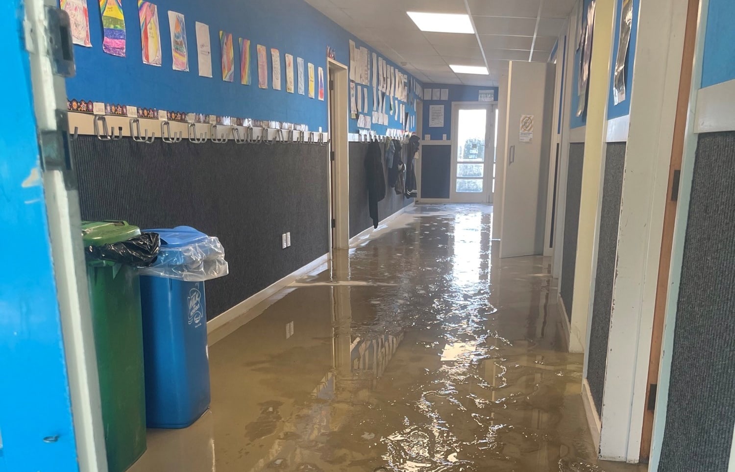 Hatea-a-Rangi School was fill of silt and water this morning after yesterday’s floods.