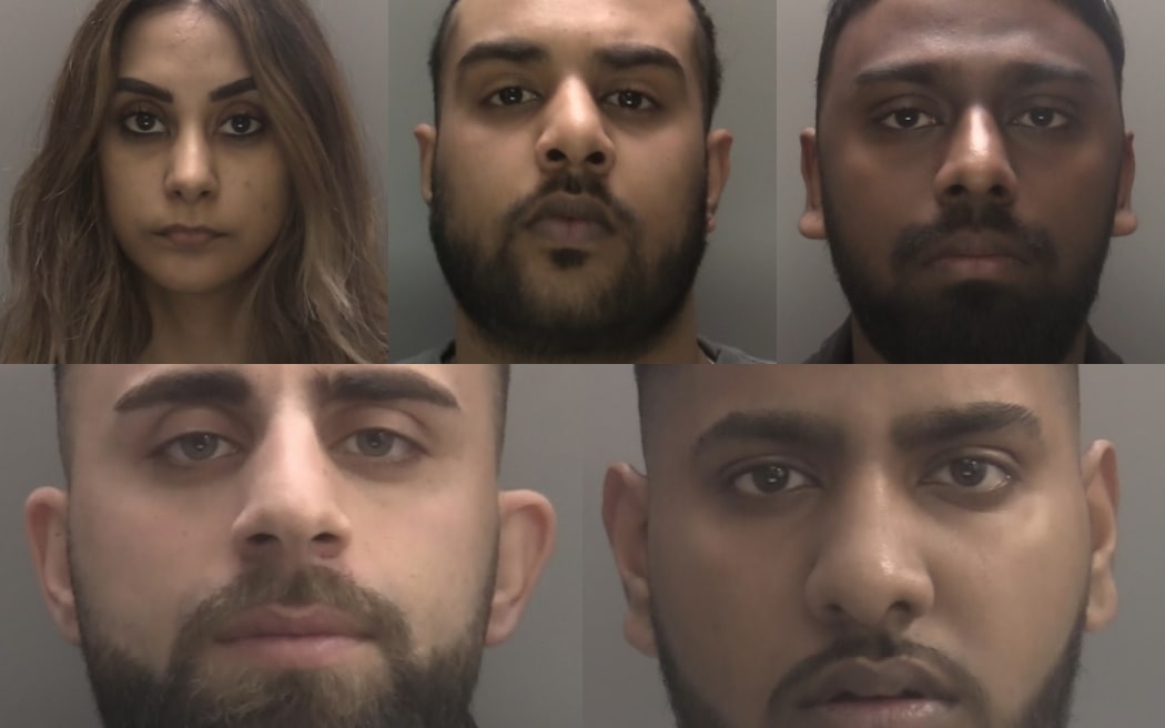 Natasha Akhtar, Sanaf Gulamustafa and Ameer Jamal (top) were convicted of manslaughter while Rekan Karwan and Raees Jamal (bottom), who were found guilty of murder.
