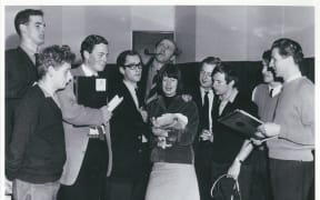 John Cleese, Jonathan Lynn, Humphrey Barclay, David Hatch, Graeme Chapman, Jo Kendall, Tim Brooke-Taylor, Bill Oddie, Don Hamlen (NZBC Sound engineer), Peter Downes (NZBC Producer). Years later most of them were to become household names in British comedy.