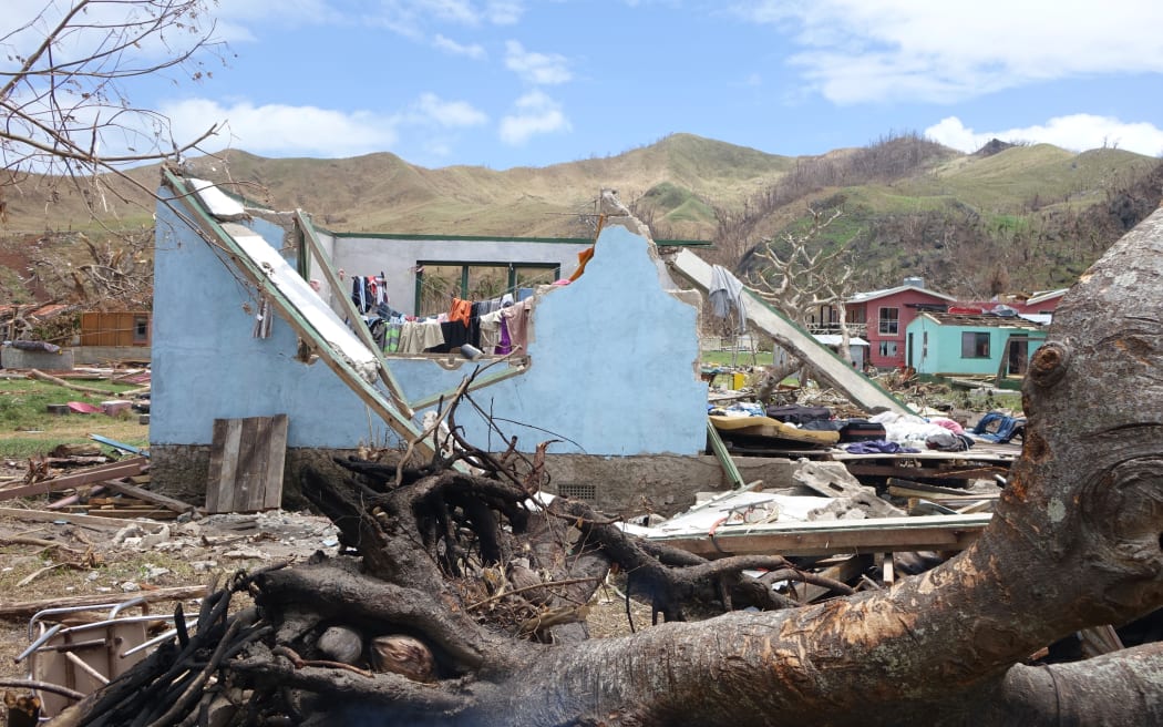 The carnage of Winston on Vanua Balavu this is Mavana village Fiji
