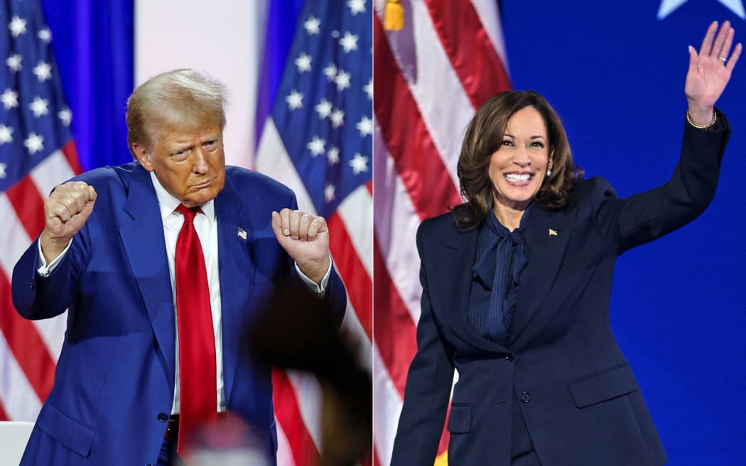 US presidential candidates Donald Trump (left) and Kamala Harris.