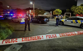 Police at the scene of a reported shooting on Tuarangi Road in Auckland's Grey Lynn on 5 September 2024.