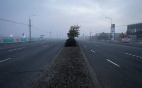 Bealey Ave, Christchurch on the morning of 26 March, on the first day of the nationwide Covid-19 lockdown.