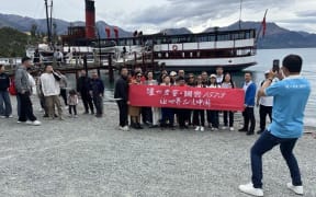 Tourists in Queenstown. Jan 2023.