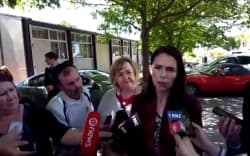 Jacinda Ardern spoke to reporters on her first visit to Christchurch as Prime Minister.