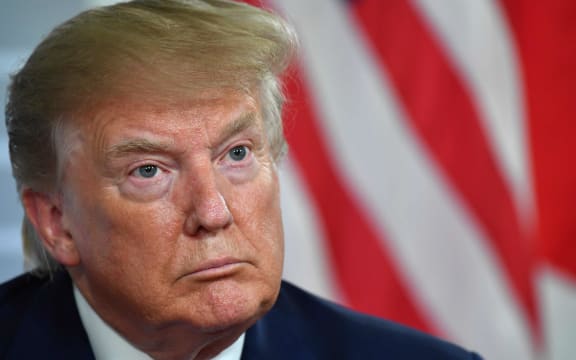 US President Donald Trump at the G7 summit in Biarritz, France.