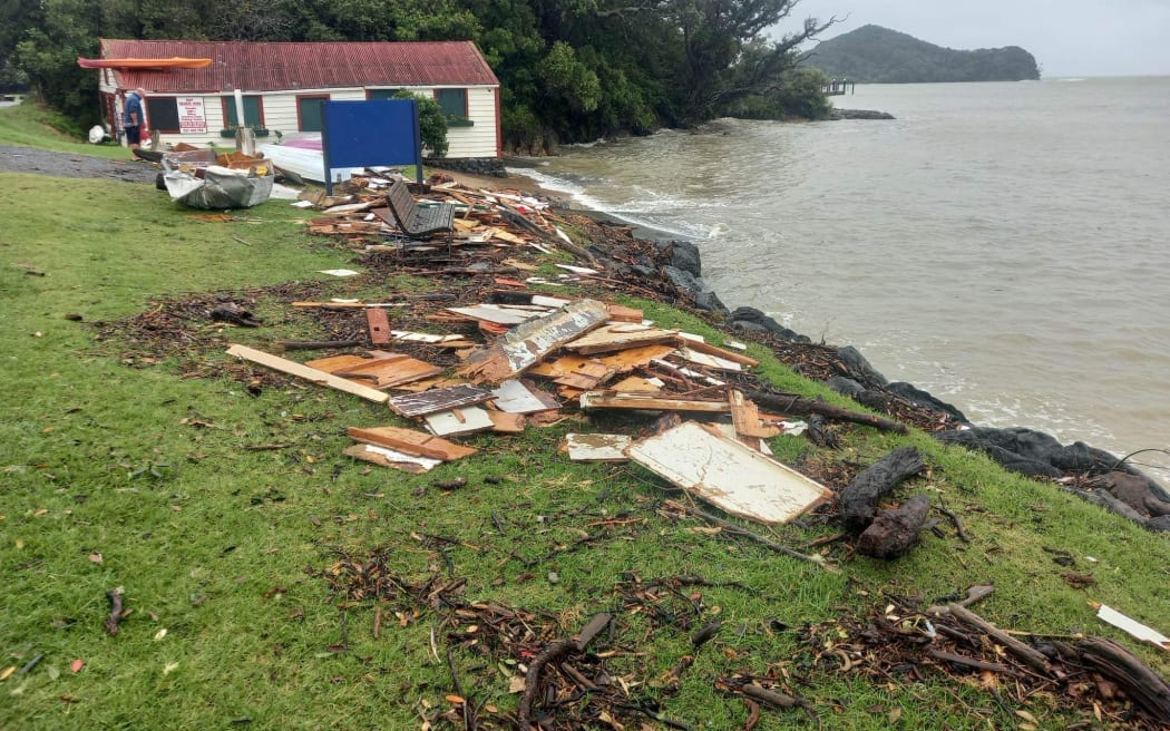Towns in and near the Bay of Islands area in Northland, including Moerewa, Kawakawa, and Paihia, have seen damage, debris, flooding, and tree falls from Cyclone Gabrielle.