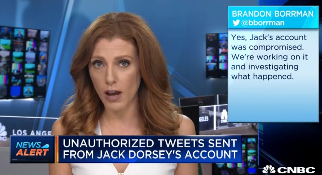Twitter's boss had extreme stuff sent from his own account by hackers recently.