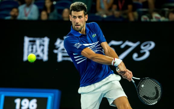 Novak Djokovic of Serbia