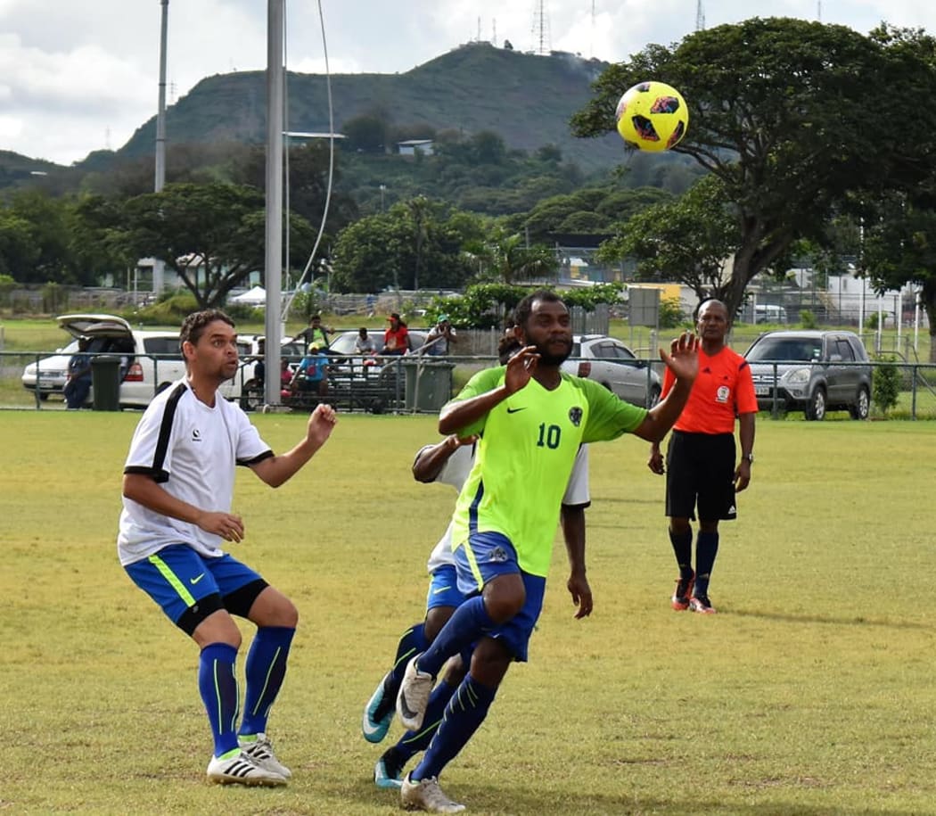 FC Bougainville (in yellow) will make their National Soccer League debut this weekend.