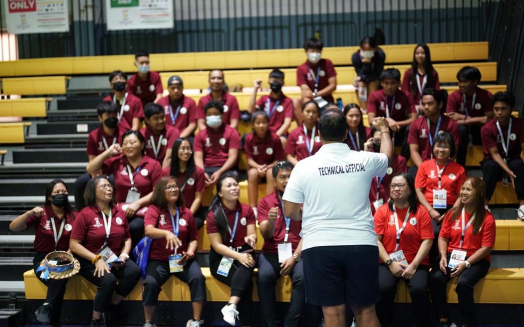Northern Marianas technical officials at the Pacific Mini Games 2022