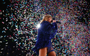 Taylor Swift performs at Melbourne Cricket Ground on February 16, 2024 in Melbourne, Australia. (Photo by Graham Denholm/TAS24/Getty Images for TAS Rights Management)