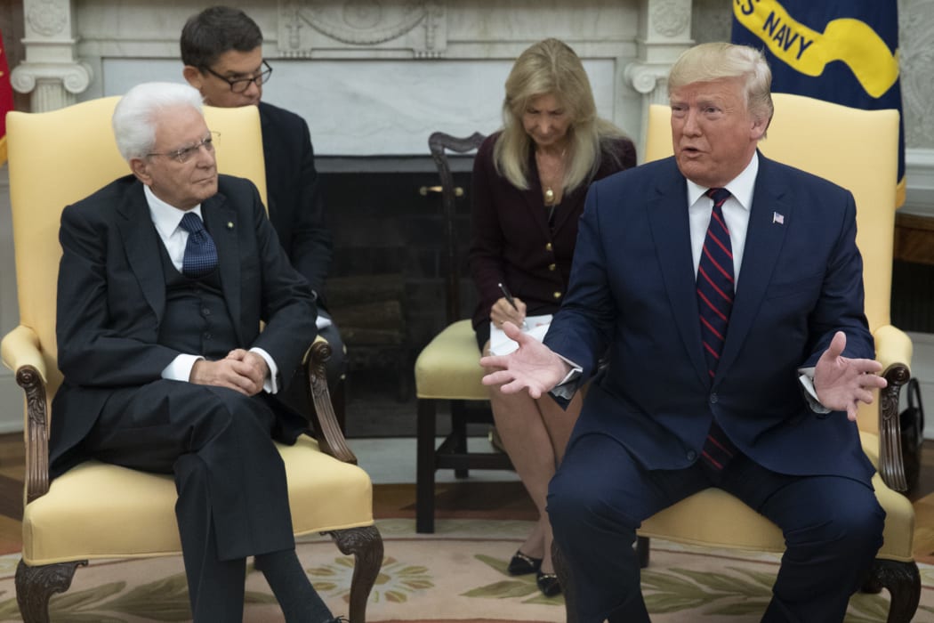 Mr Trump made the comments during a meeting with President Sergio Mattarella of Italy in the Oval Office.