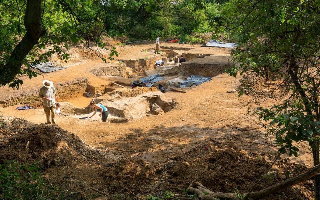 The excavation site at Barnham, Suffolk.