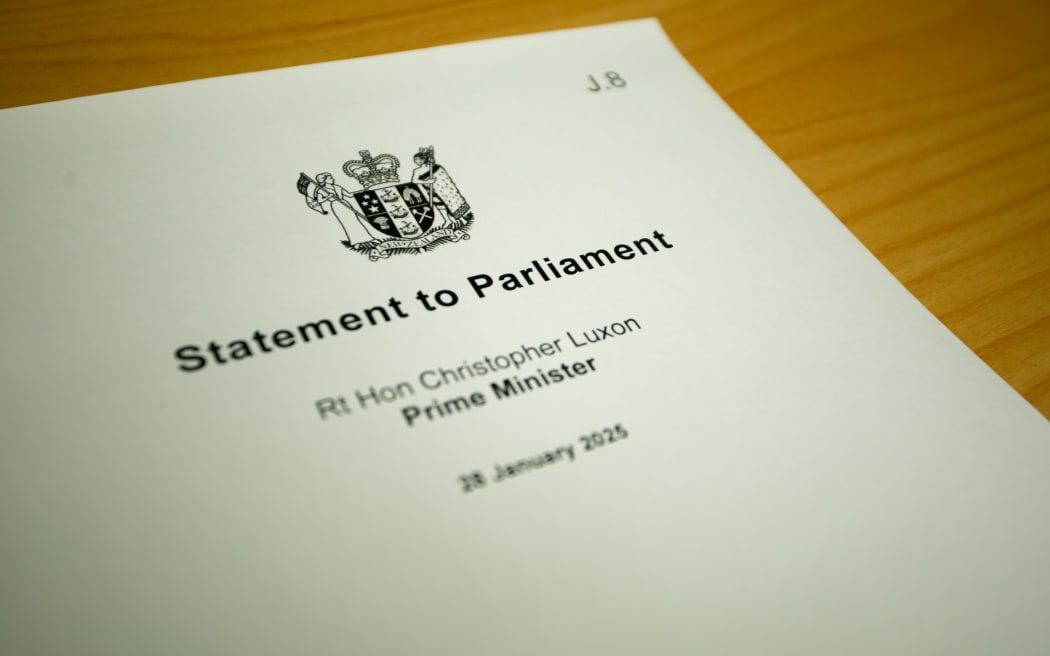 Document on table containing the Prime Ministers Statement