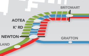 The 3.5km rail tunnel runs from Britomart to Newton.