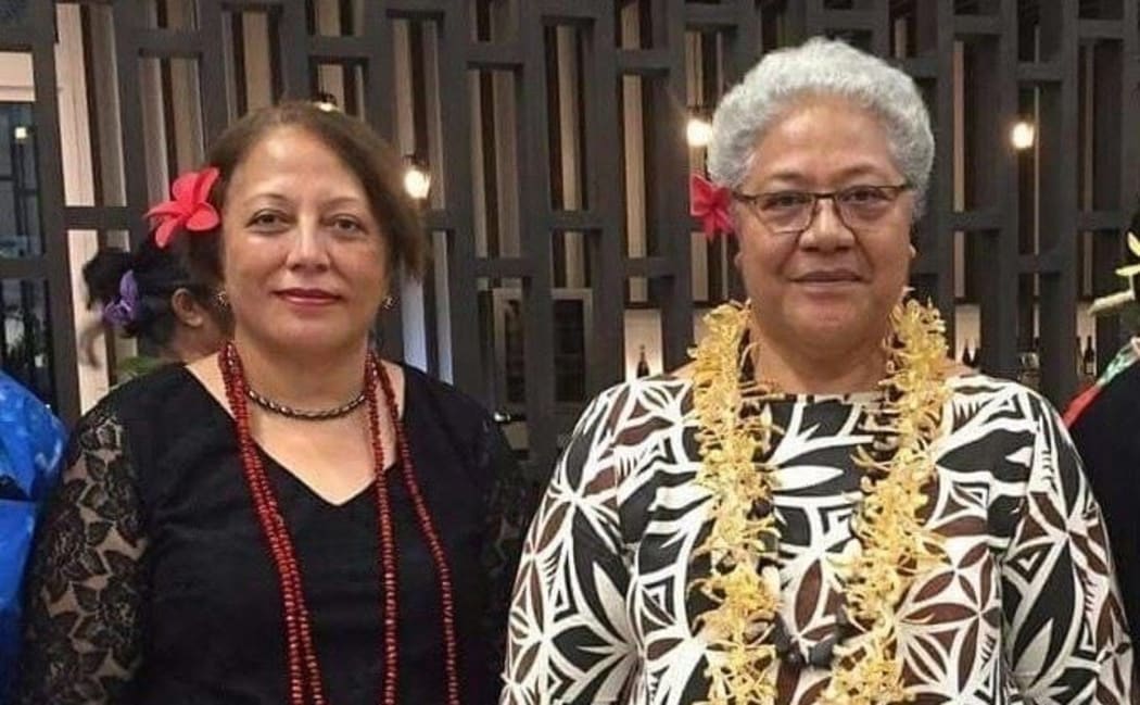 Amelia Kinahoi-Siamomua with Samoa's Deputy Prime Minister Fiame Naomi Mata'afa.