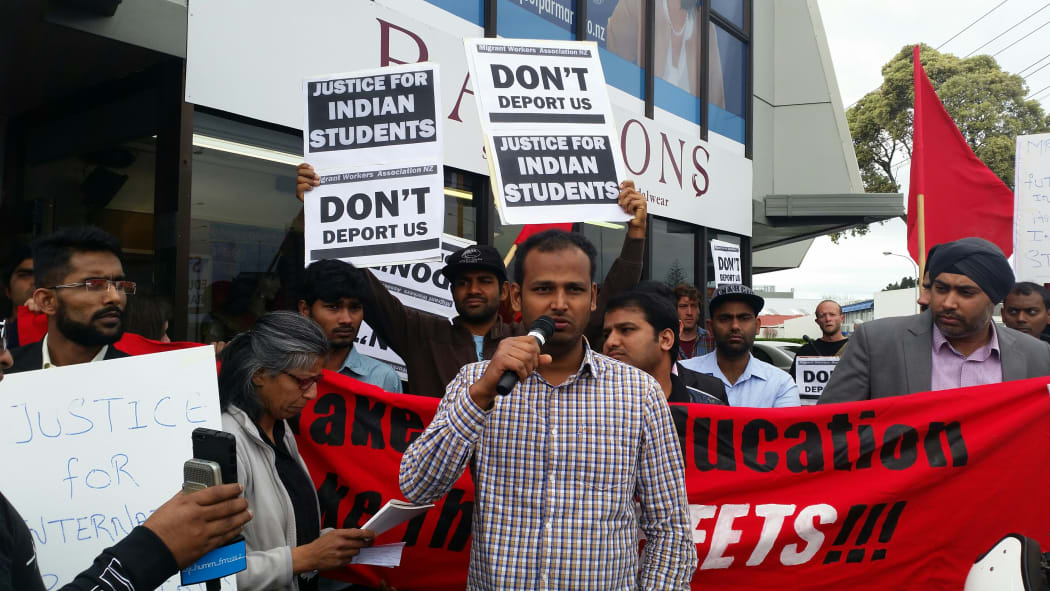 Protester organisers want the government to overturn their deportation and allow them to complete their courses.