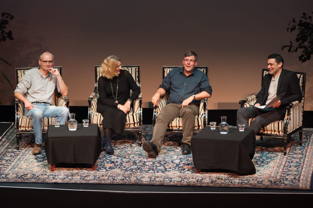 Left to right: Colin Gavaghan, Susan Morton, Peter Dearden and Adam Rutherford.