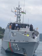 Vanuatu's new patrol boat RVS Takuare, September 2021.