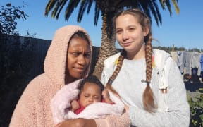 Elvina Batick (L) named her daughter Maurane after Maurane Vertut (R) from Team Work Hawke's Bay.