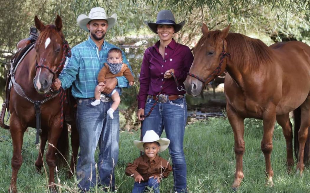 Jayde Asher pictured with her whānau.