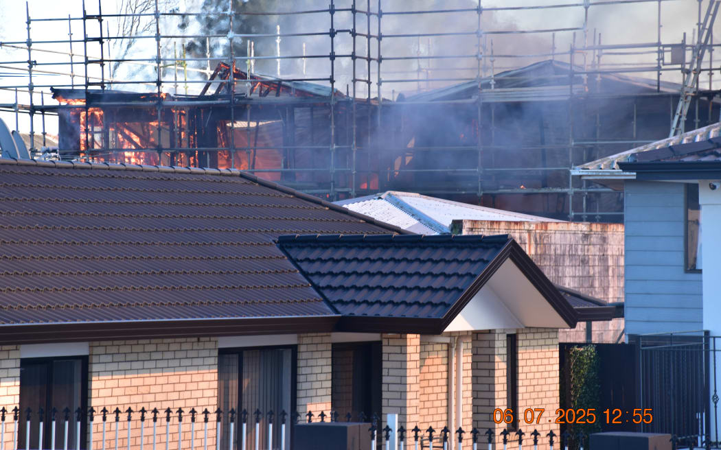 Firefighters have been working to dampen down hotspots and the fire had since been extinguished.