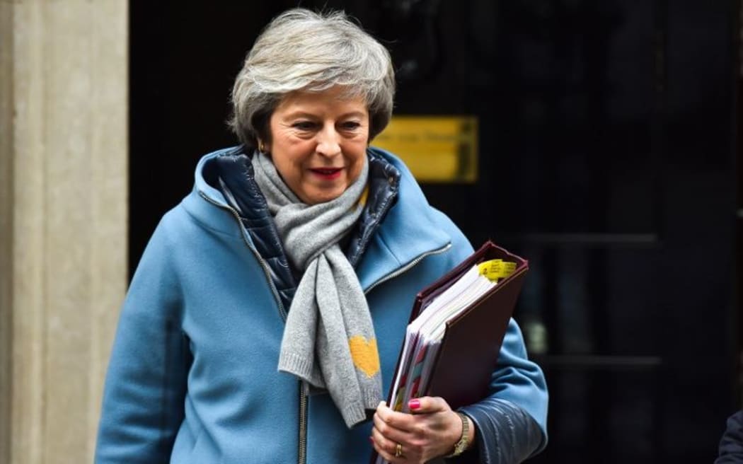British Prime Minister Theresa May leaves 10 Downing Street to attend the weekly Prime Minister's Questions, London on January 9, 2019.