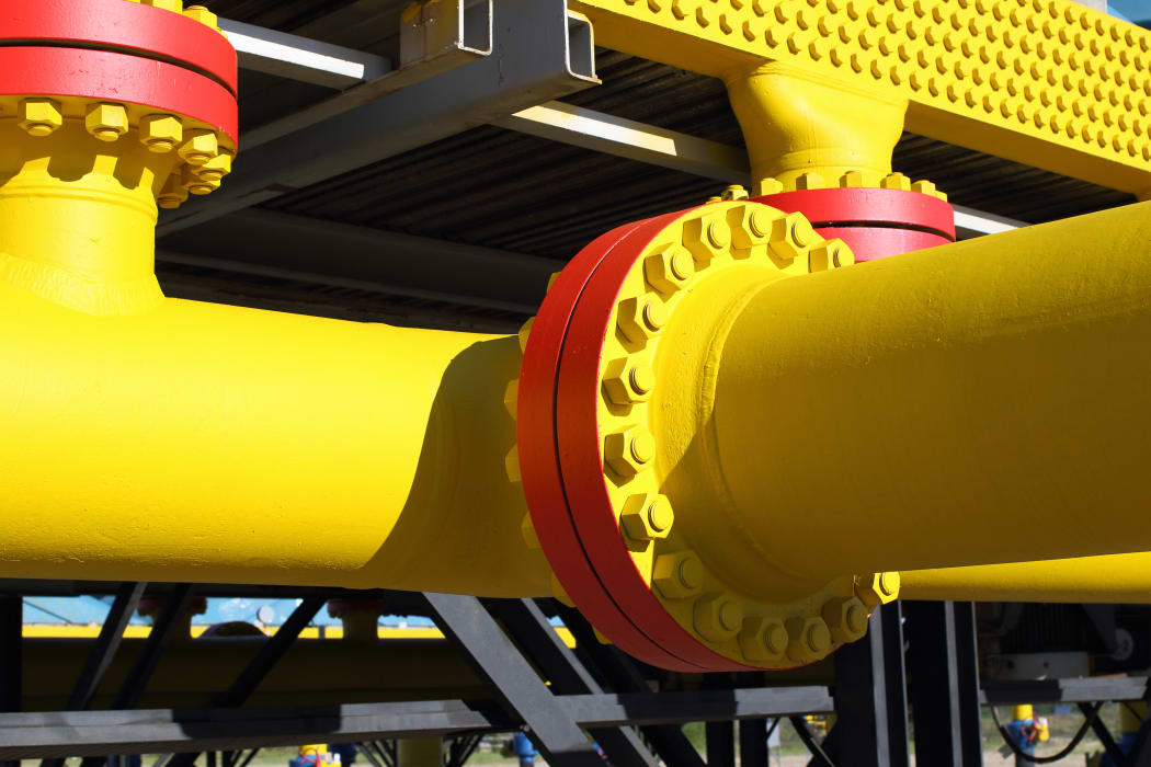 Flange connections on the gas pipeline