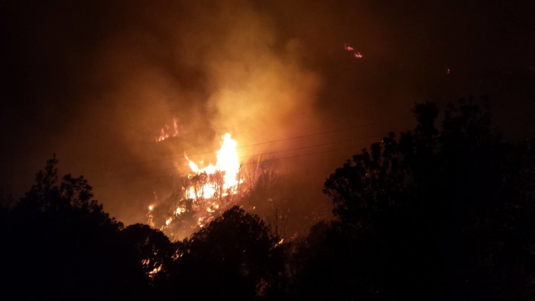 The fire that has cut off access to the town of Glenorchy.