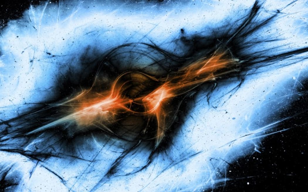 Black hole, abstract illustration. (Photo by SAKKMESTERKE/SCIENCE PHOTO LIBRA / AAT / Science Photo Library via AFP)